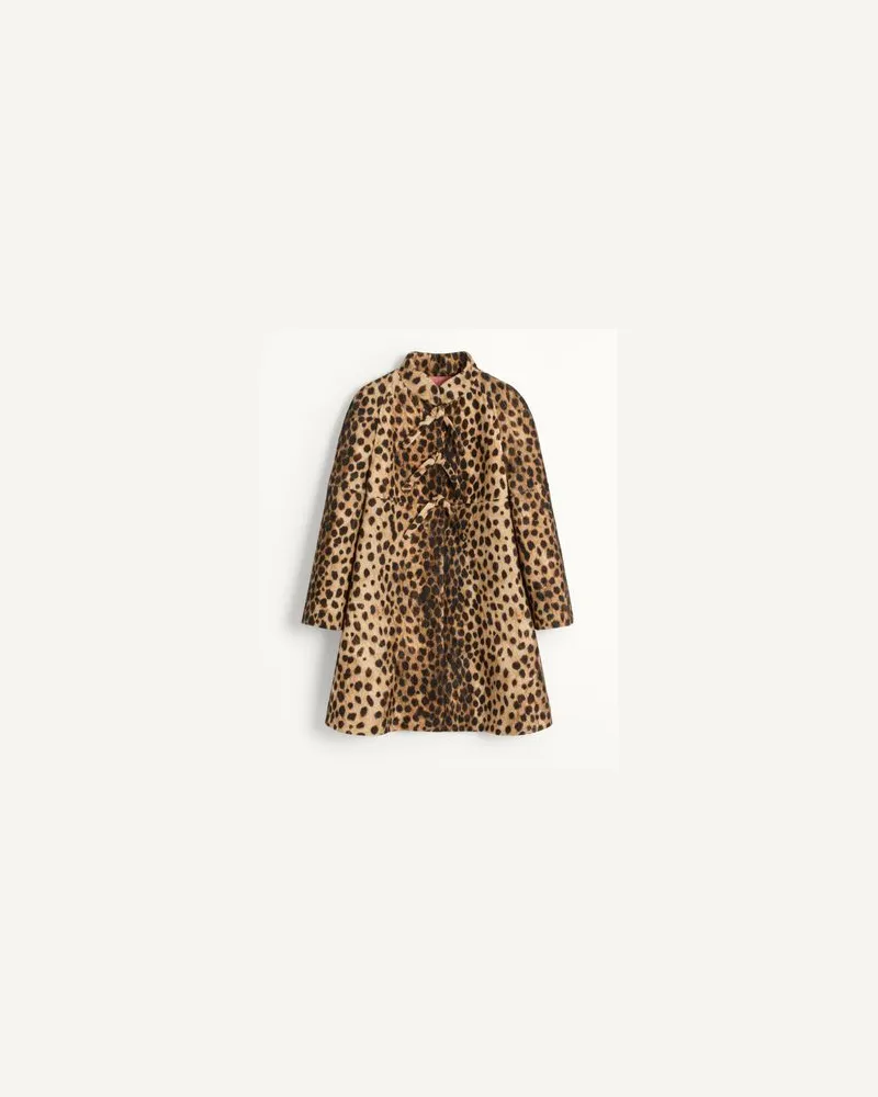 Valentino Garavani Mantel Aus Wollstoff Mit Jaguar-Punktendruck Frau ANIMALIER Animalier