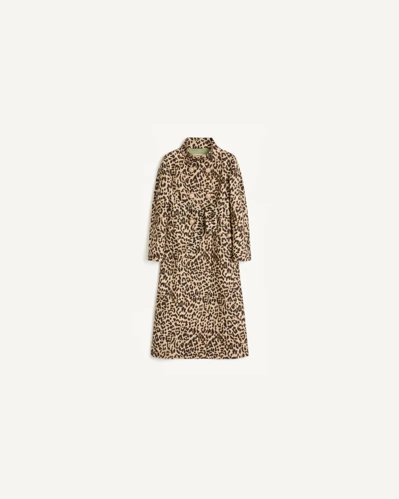Valentino Garavani Mantel Aus Wollstoff Mit Animalier-Print Frau ANIMALIER Animalier