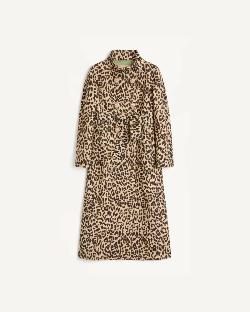 Valentino Garavani Mantel Aus Wollstoff Mit Animalier-Print Frau ANIMALIER Animalier