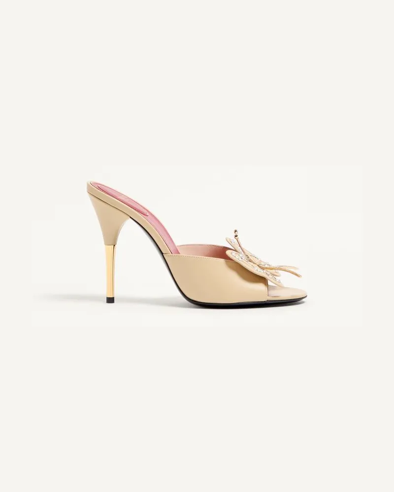 Valentino Garavani Flutterby Pantolette aus Ziegenleder mit Butterfly-Detail, 105 mm Frau SEIL Seil