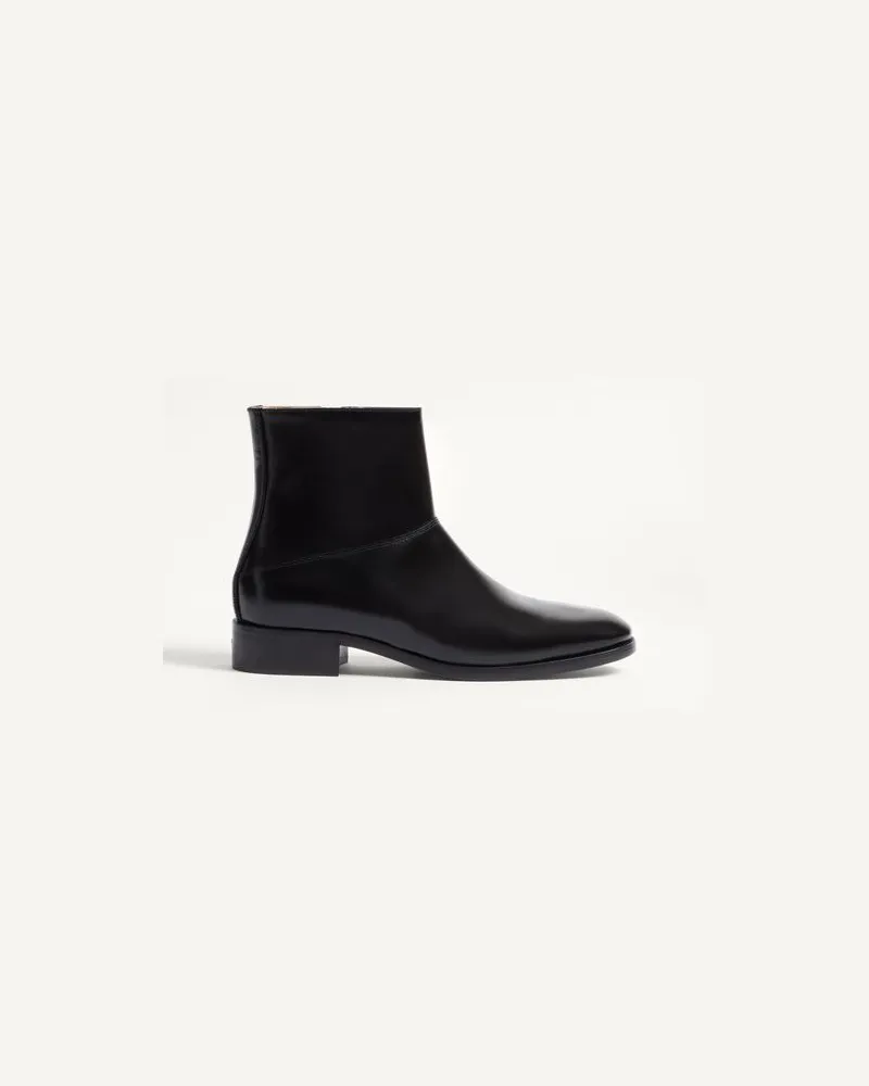 Valentino Garavani Pat Stiefelette Aus Kalbsleder Mann SCHWARZ Schwarz