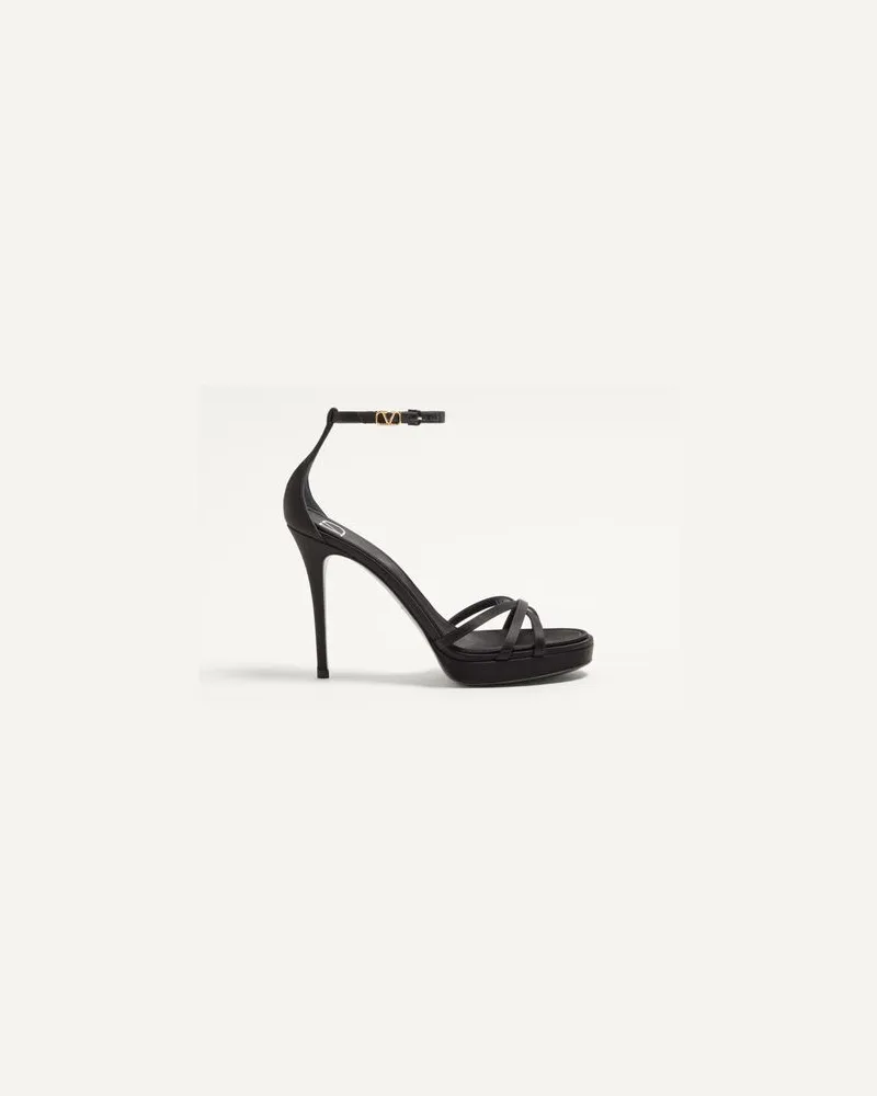 Valentino Garavani Valentino Garavani Eveninglam Plateau-Sandalen Aus Satin 120 Mm Frau SCHWARZ Schwarz