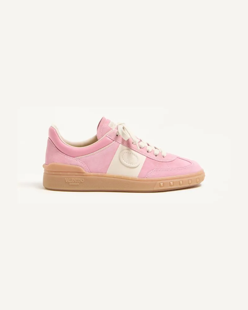 Valentino Garavani Valentino Garavani Upvillage Sneakers Aus Spaltleder Frau CANDY ROSE/GLACE Candy