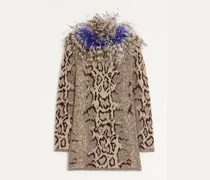 Robe En Cachemire Avec Motif Animalier Et Plumes Frau ANIMALIER