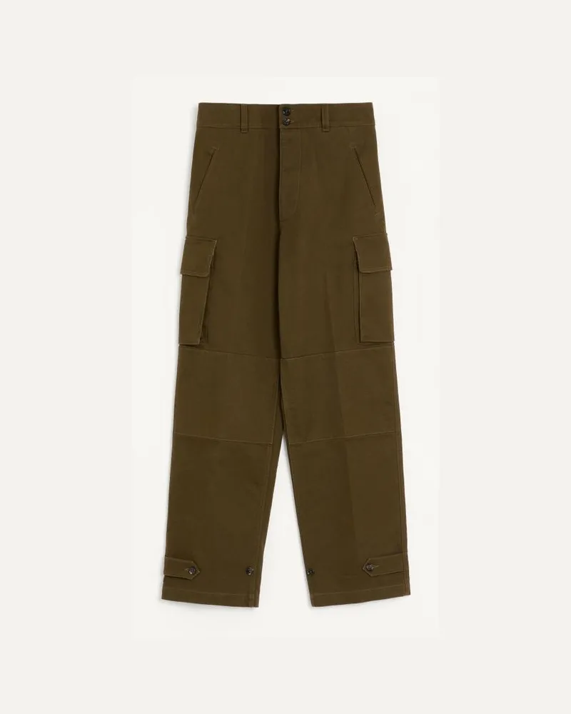 Valentino Garavani Valentino Cargohose aus Baumwollgabardine Mann MILITÄRGRÜN Militärgrün