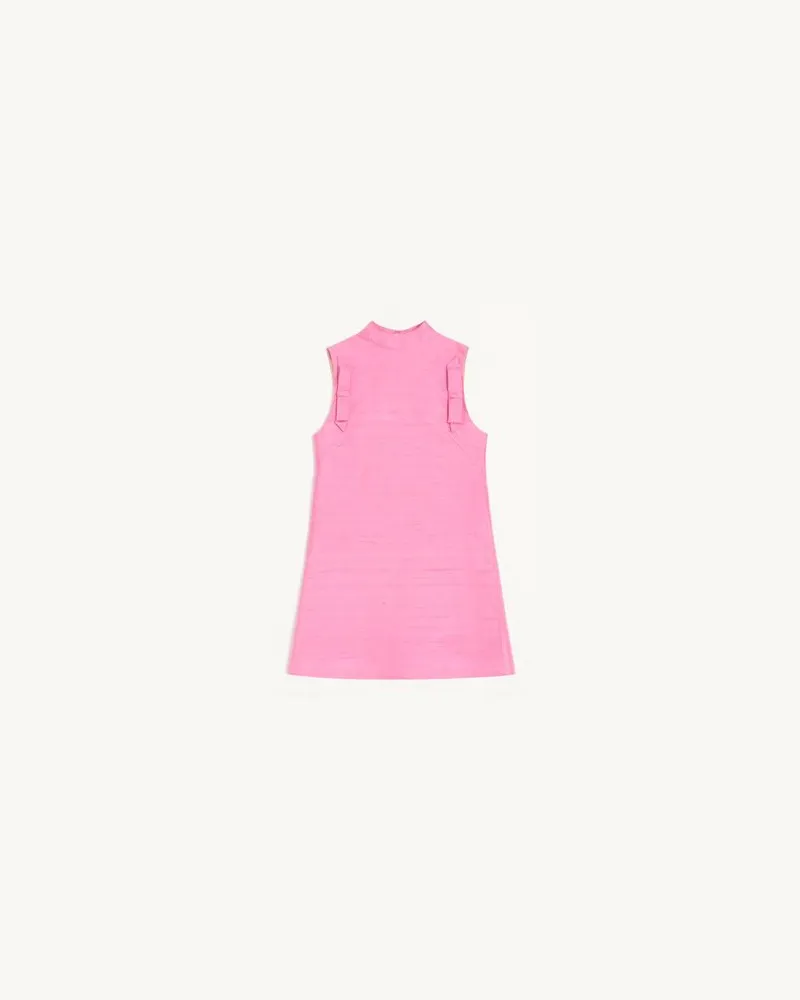Valentino Garavani Kurzes Shantung-Kleid Frau ROSA Rosa