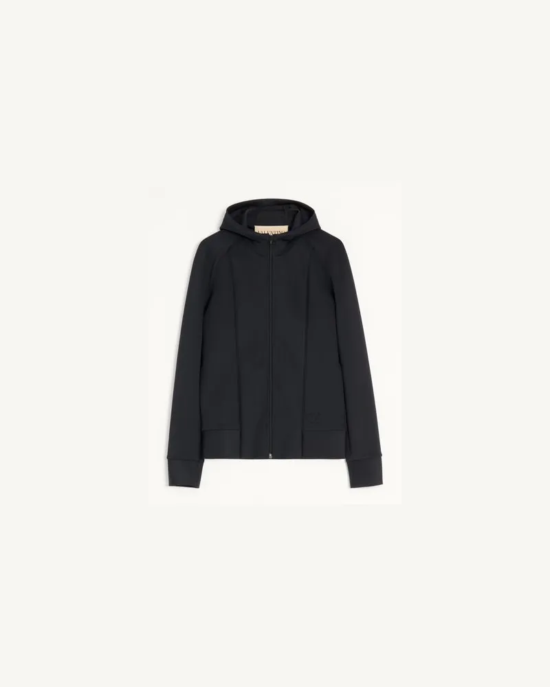 Valentino Garavani Sweat-Shirt À Capuche Valentino En Néoprène Avec VLogo En Relief Mann SCHWARZ Schwarz