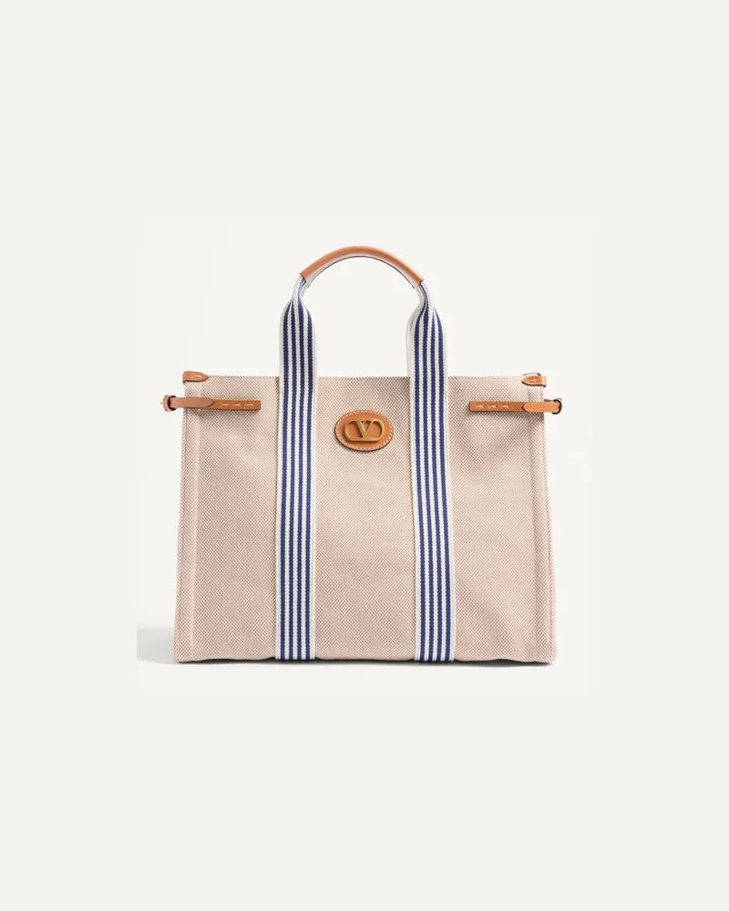 Valentino Garavani Valentino Garavani Antibes Tasche Aus Canvas Mann NATUR/BLAU Natur