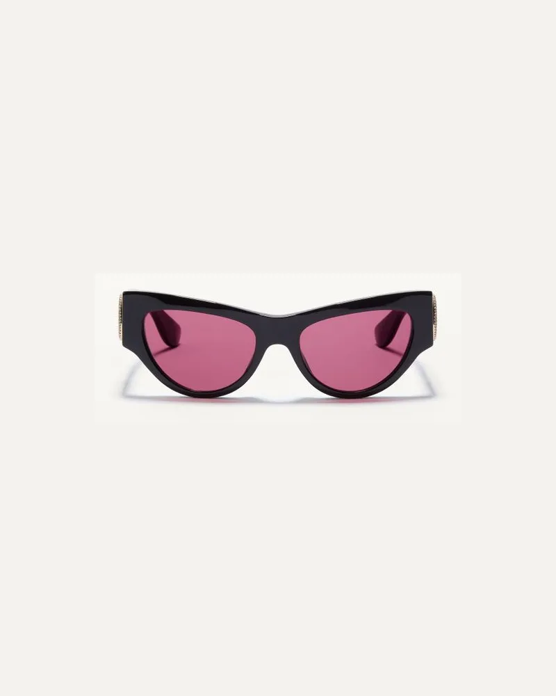Valentino Garavani Cat-Eye-Brille aus Acetat Frau SCHWARZ/ ROT Schwarz