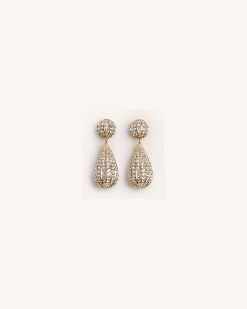 Valentino Garavani Poetique Des Gouttes Ohrringe Aus Metall Und Swarovski® Kristallen Frau GOLD/CRYSTAL Gold