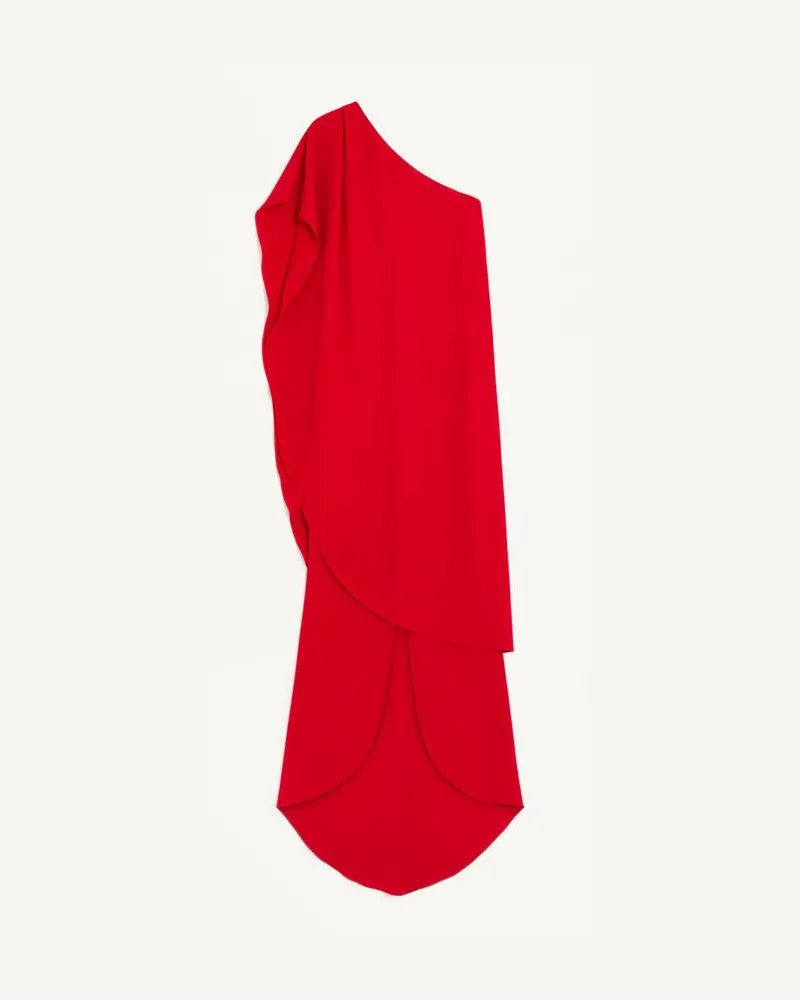 Valentino Garavani Valentino langes Kleid aus Cady Couture Frau ROT Rot