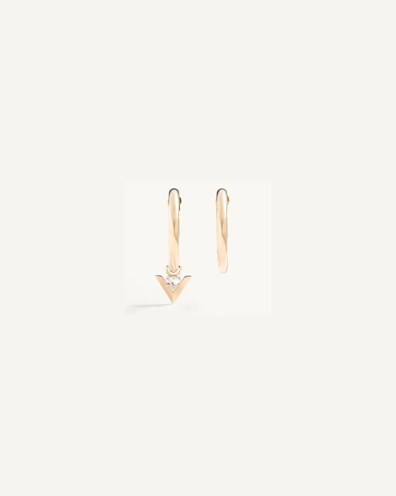 Valentino Garavani Je Les V Creolen aus Metall und Kristall Frau GOLD/CRYSTAL Gold