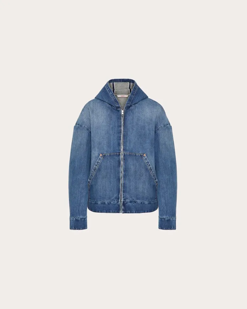 Valentino Garavani JACKE aus  mit KAPUZE Mann Denim