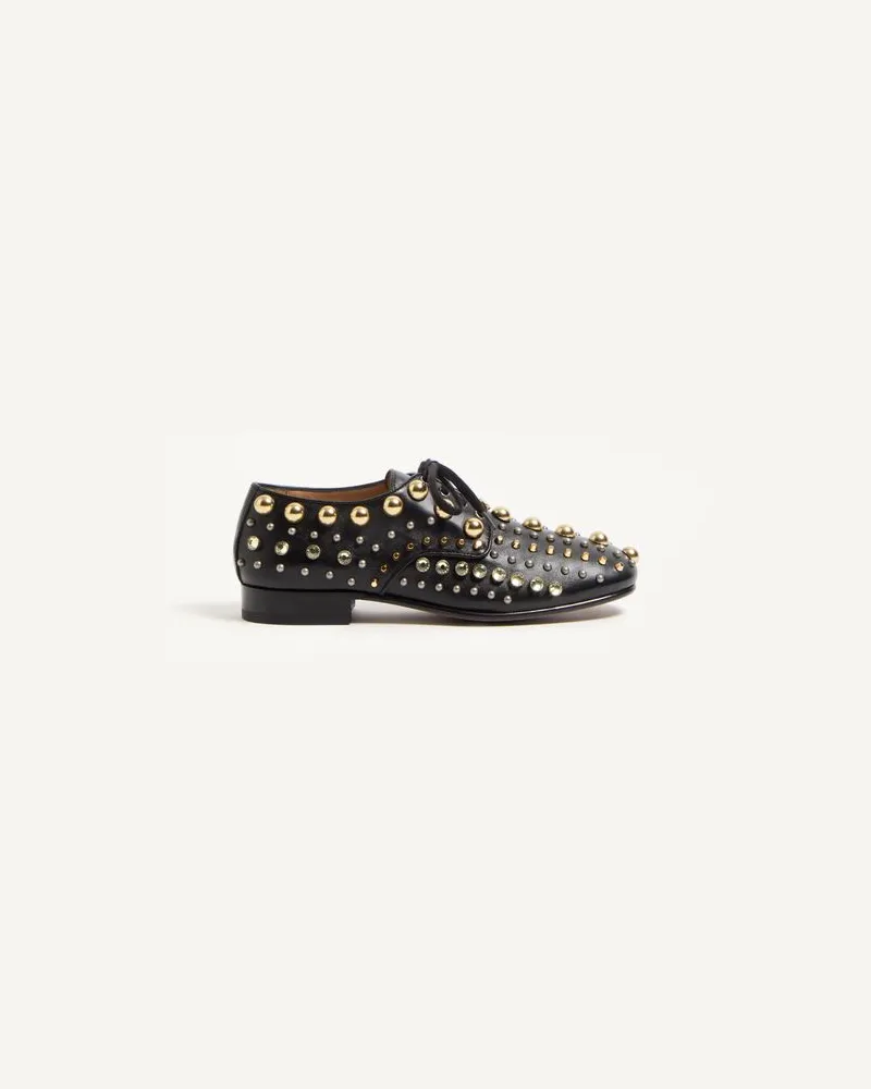 Valentino Garavani Mj Blues Derby-Schuhe Aus Nappaleder Mann SCHWARZ Schwarz