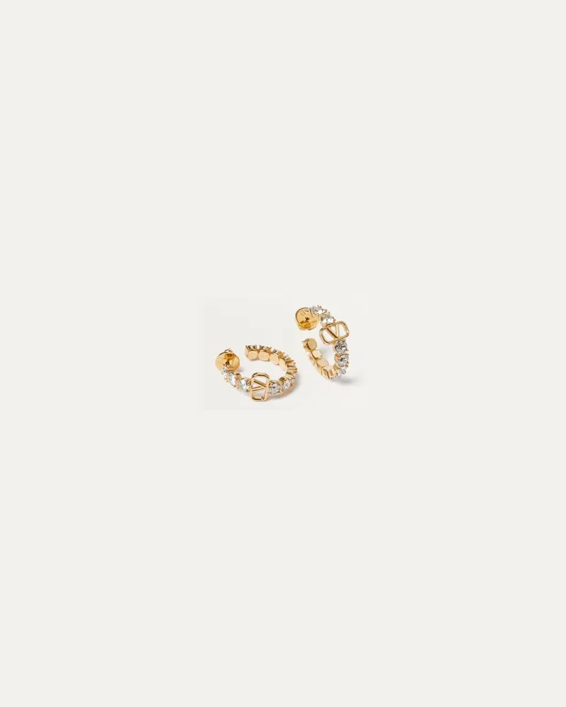 Valentino Garavani Ohrringe Vlogo Signature Aus Metall Mit Swarovski®-Kristallen Frau GOLD Gold