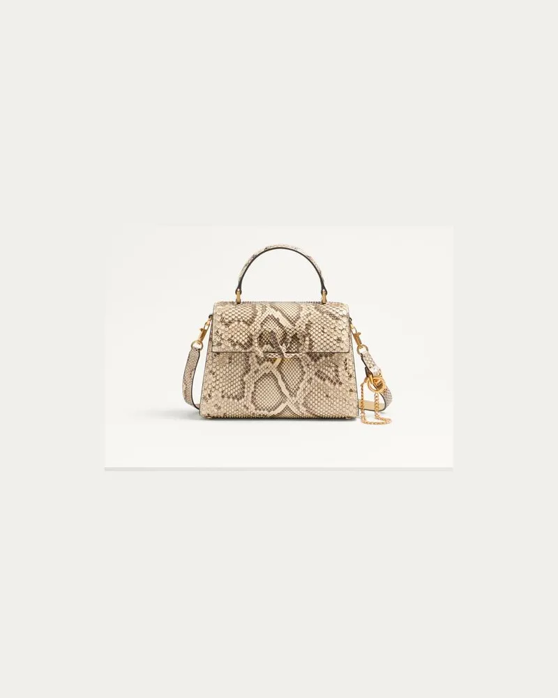 Valentino Garavani Valentino Garavani Vling Kleine Handtasche Aus Pythonleder Frau CREME/WEIß Creme