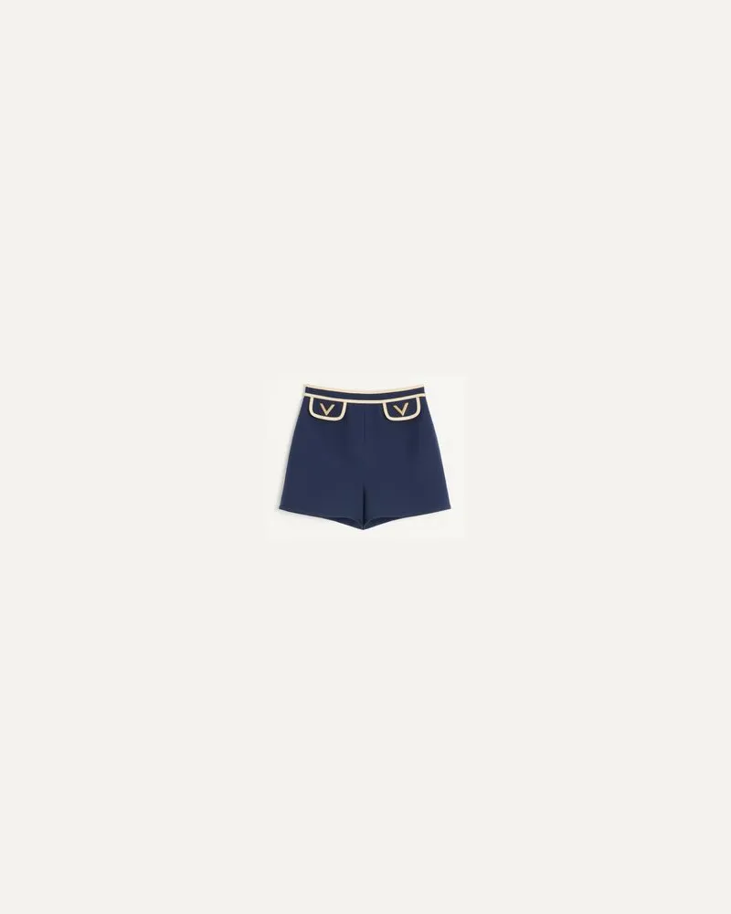 Valentino Garavani Crepe Couture Shorts Frau INDIGO/BIRKE Indigo