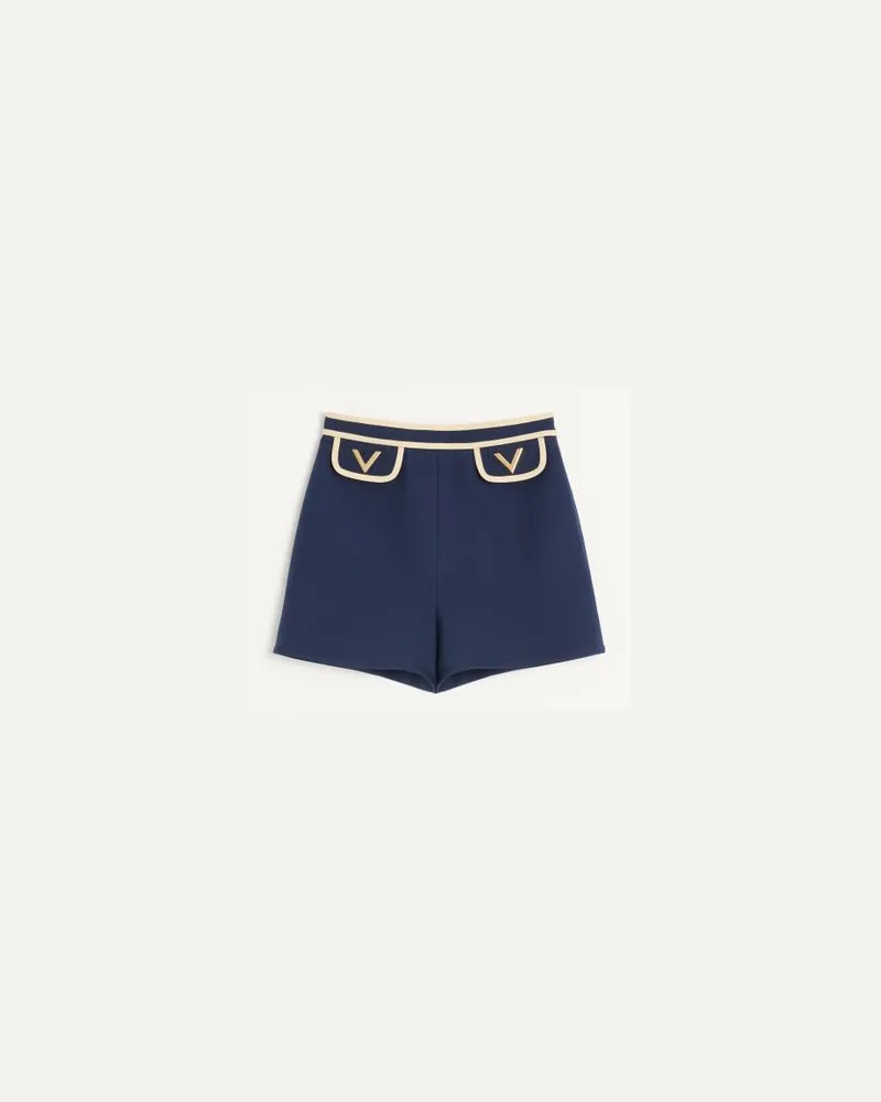 Valentino Garavani Crepe Couture Shorts Frau INDIGO/BIRKE Indigo
