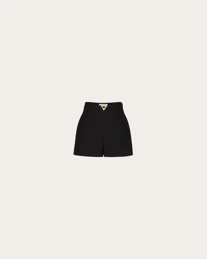 Valentino Garavani Crepe Couture Shorts Frau SCHWARZ Schwarz