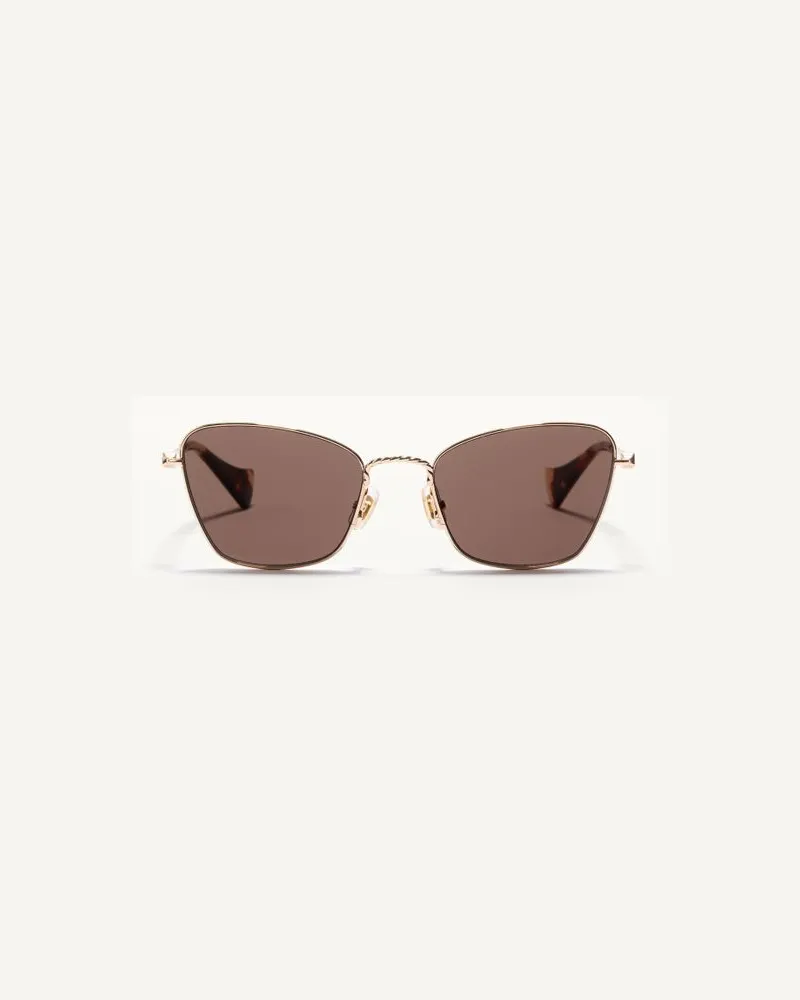 Valentino Garavani Cat-Eye-Brille aus Metall unisex GOLD/BRAUN Gold