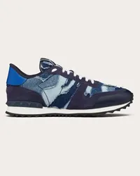 Valentino Garavani ROCKRUNNER CAMOUFLAGE SNEAKER aus DENIM Mann Denim