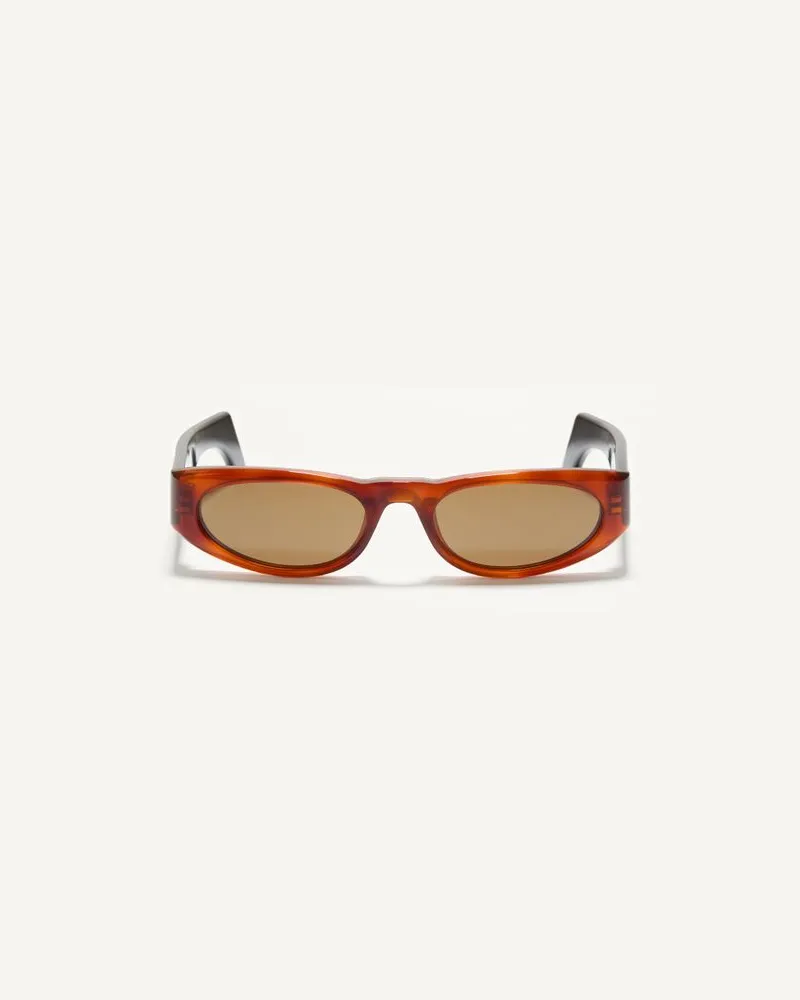 Valentino Garavani Geometrische Acetat-Brillen unisex HAVANA/BRAUN Havana
