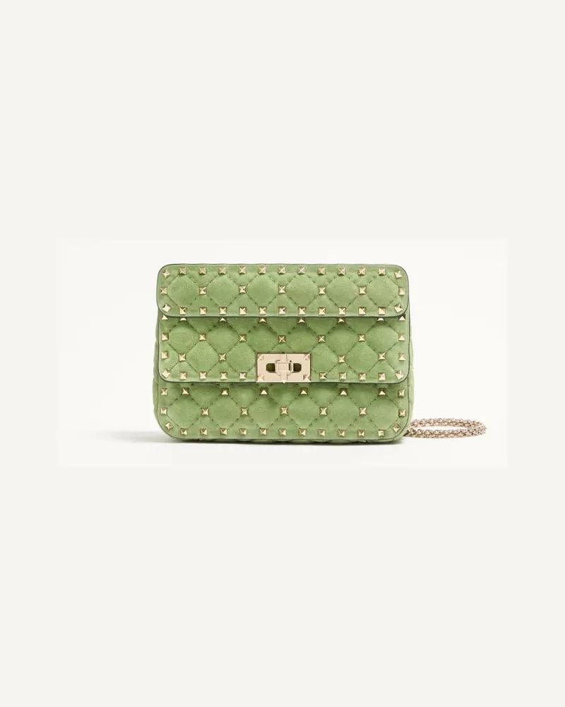 Valentino Garavani Kleine Valentino Garavani Rockstud Spike Tasche aus Wildleder Frau MINZE Minze