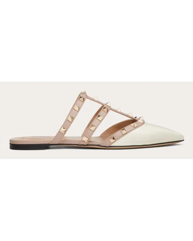 Valentino Garavani Mules Rockstud Aus Lackleder Frau ELFENBEIN/POUDRE Elfenbein