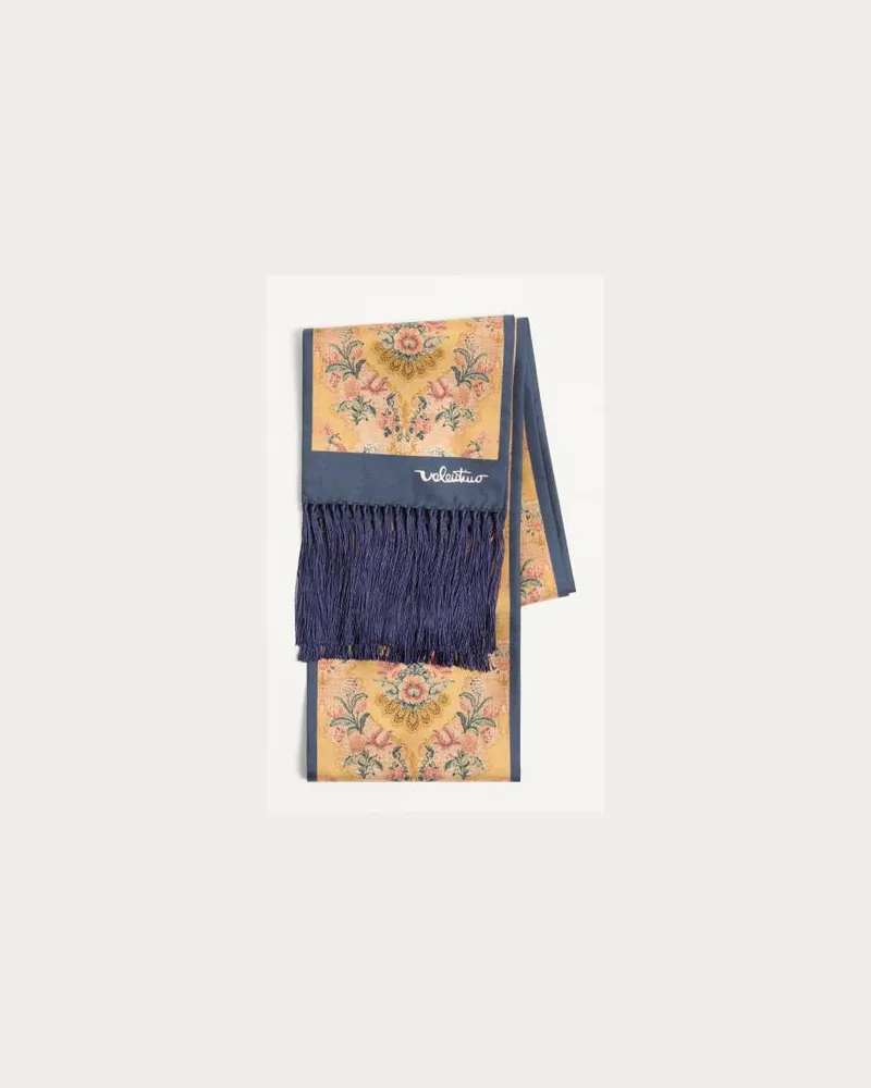 Valentino Garavani Après L'Hiver Bandeau-Schal Aus Seide Mit Fransen Mann MULTICOLOR Multicolor