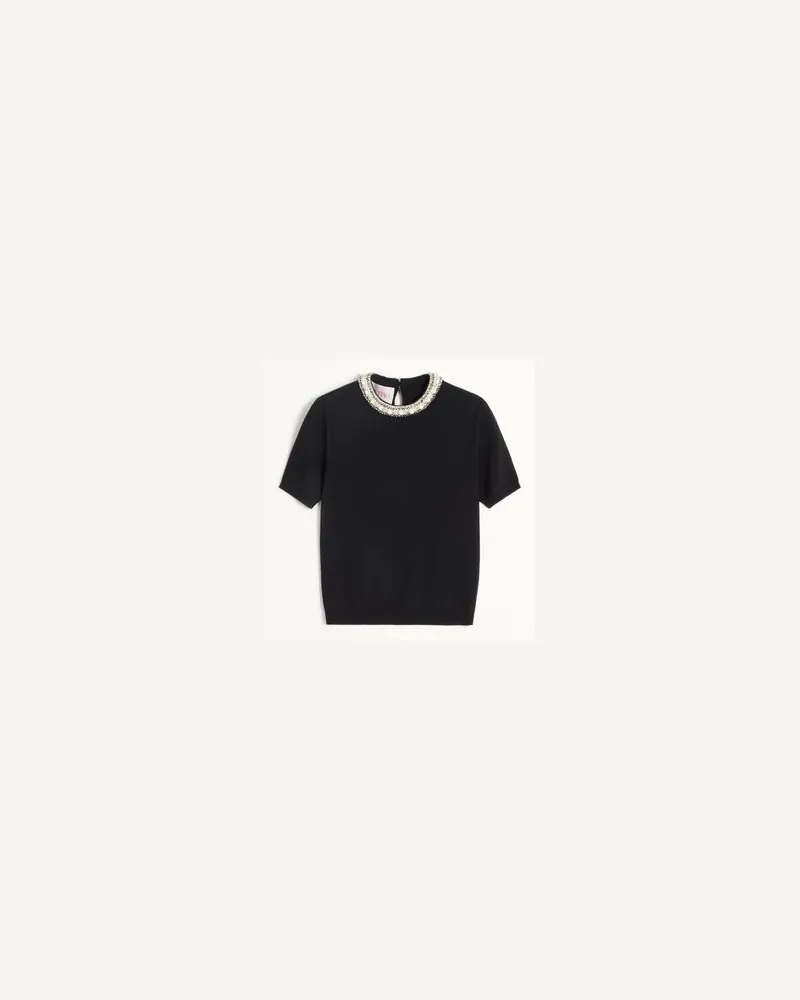 Valentino Garavani Bestickter Pullover Frau SCHWARZ Schwarz