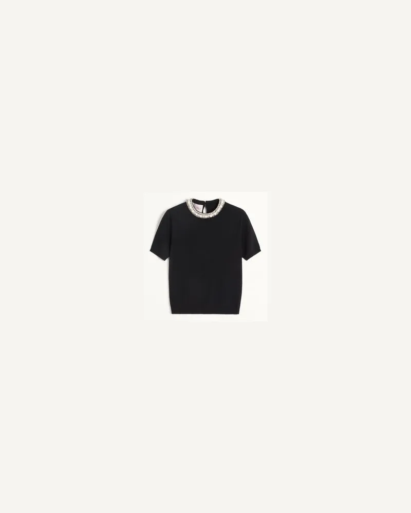 Valentino Garavani Bestickter Pullover Frau SCHWARZ Schwarz