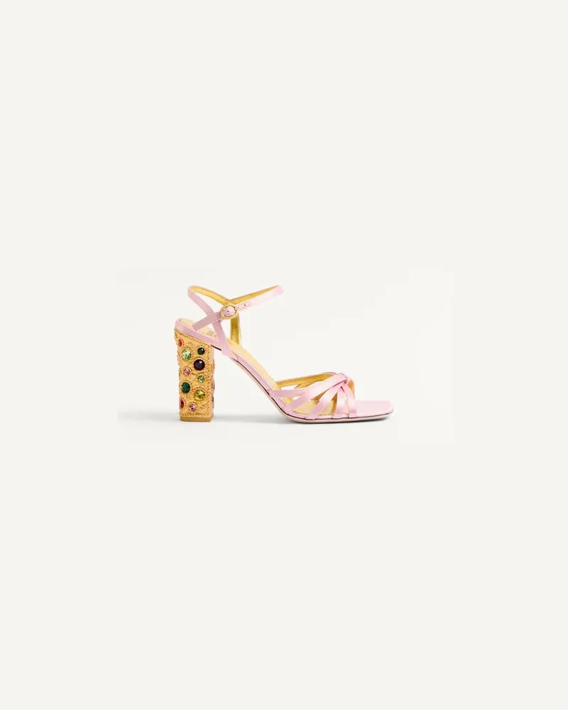 Valentino Garavani Preshoes Satinsandalen Mit Kristallen 90 Mm Frau ROSE COUTURE/MULTICOLOR Rose