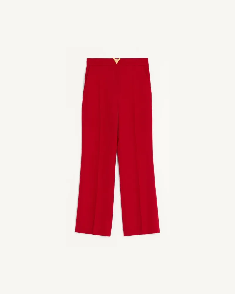 Valentino Garavani Hose Aus Wool Crepe Frau ROT Rot