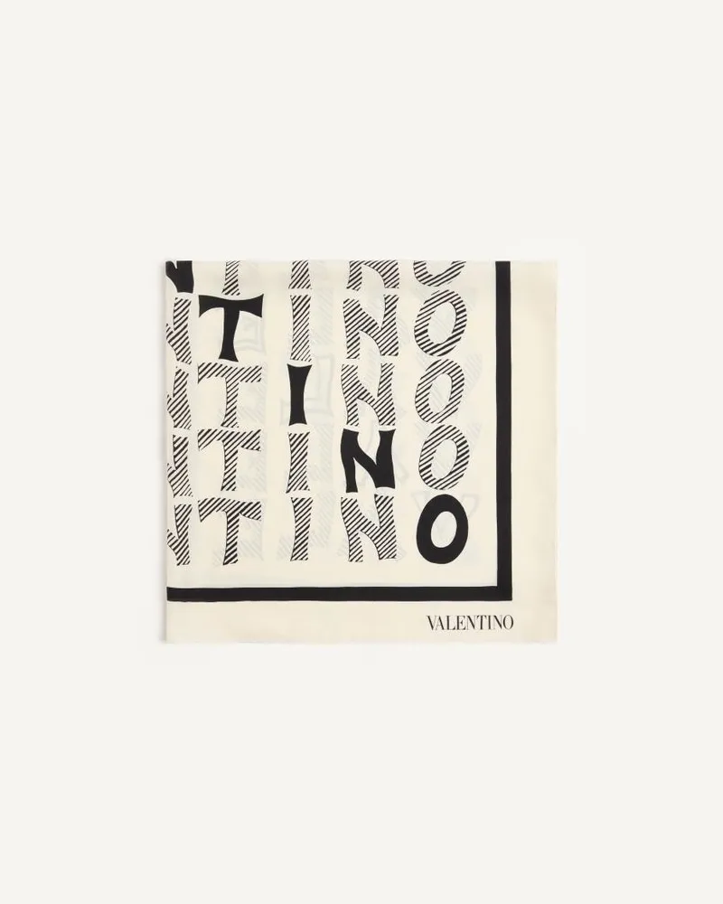 Valentino Garavani Le Fou de l'Archive Seidenschal aus dem Valentino Archiv Frau BUTTER/SCHWARZ Butter