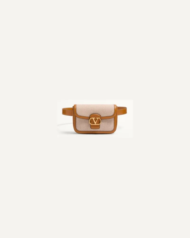 Valentino Garavani Valentino Garavani 9To5 Gürteltasche Aus Canvas Frau NATUR/TABAK Natur