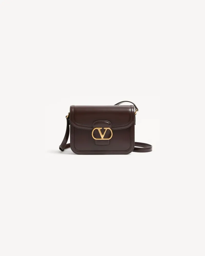 Valentino Garavani Valentino Garavani 9To5 Kleine Schultertasche aus glattem Kalbsleder Frau OAK BROWN Oak