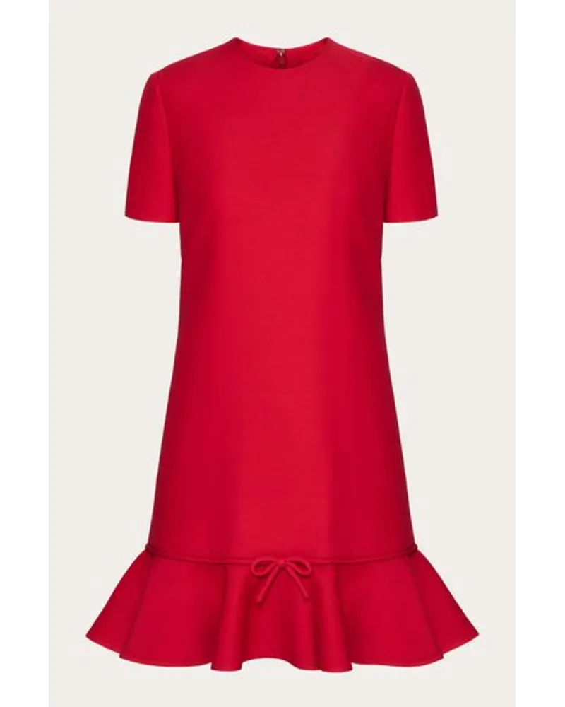 Valentino Garavani KURZES CREPE COUTURE KLEID Frau Rot