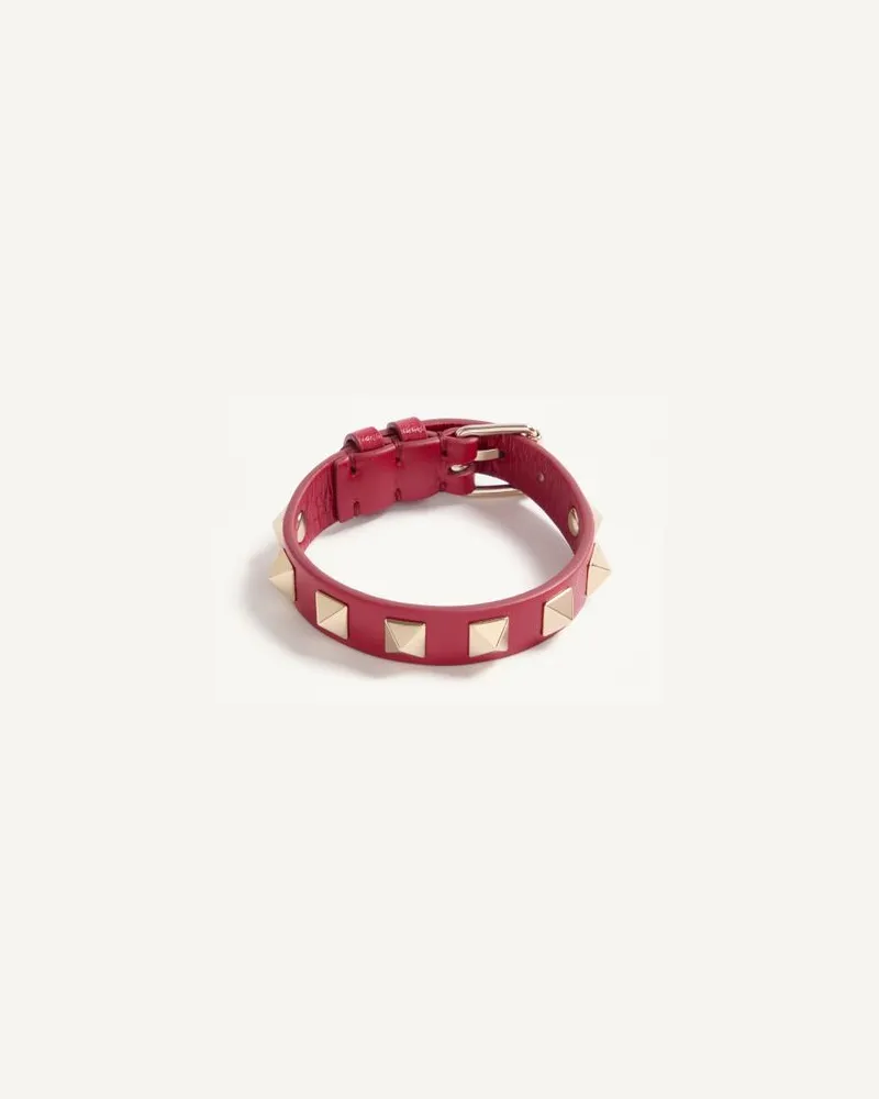 Valentino Garavani Valentino Garavani Rockstud Lederarmband Frau ROT Rot