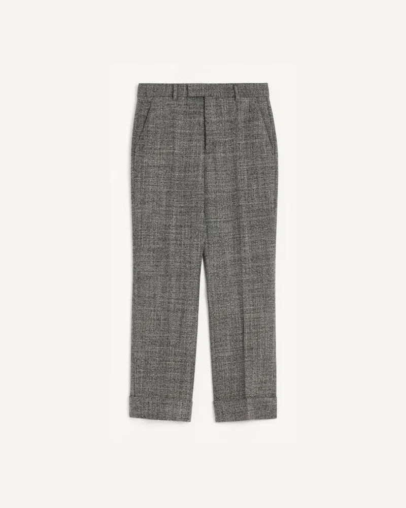 Valentino Garavani Valentino Mouliné Wollhose Mit Bündchen Mann WEISS/ SCHWARZ Weiss