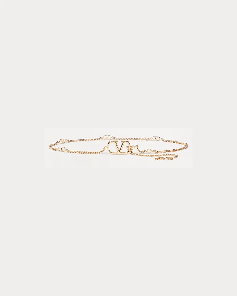 Valentino Garavani Vlogo Signature Kettengürtel Frau GOLD Gold