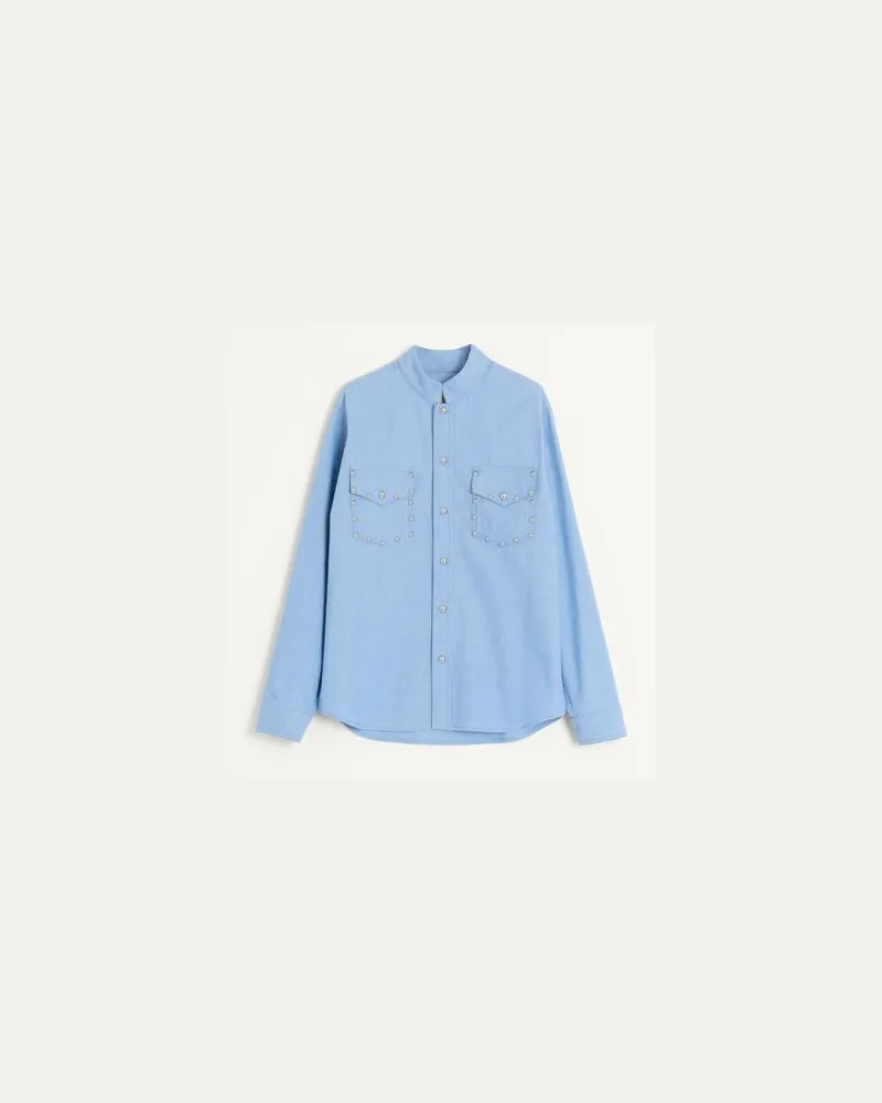 Valentino Garavani Jeanshemd Mit Cabochons Mann DENIM Denim