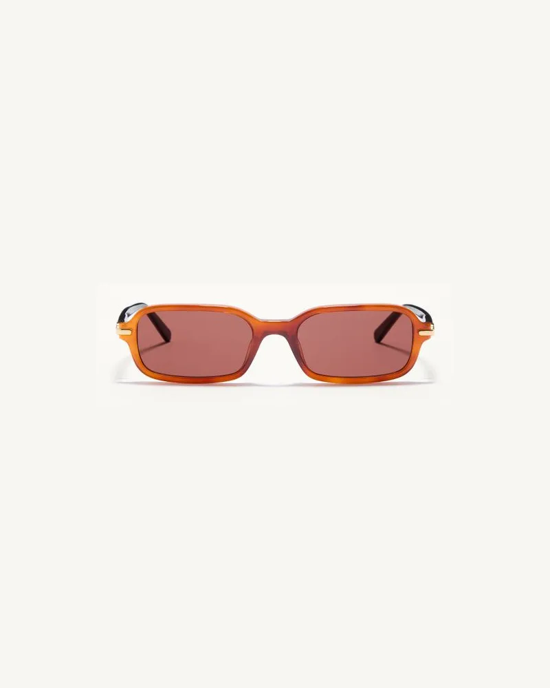 Valentino Garavani Rechteckige Acetat-Brille unisex ELFENBEIN/SCHWARZ/BRAUN Elfenbein