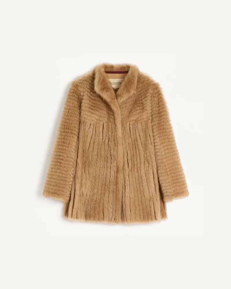 Valentino Garavani Shearling-Mantel Frau HONEY Honey