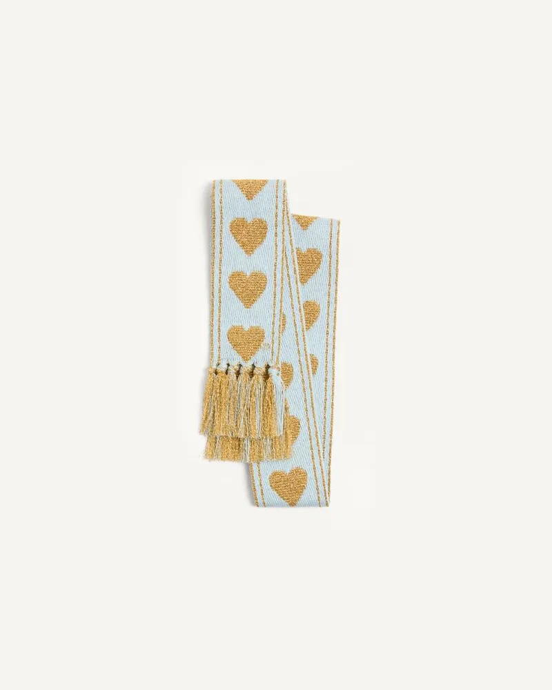 Valentino Garavani Antibes Schal Mit Metallic-Fasern Frau HIMMELBLAU/GOLD Himmelblau