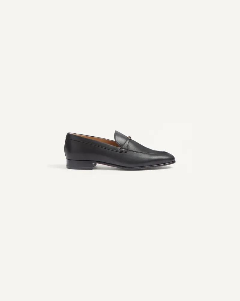 Valentino Garavani Pat Loafer aus Ziegenleder Mann SCHWARZ Schwarz