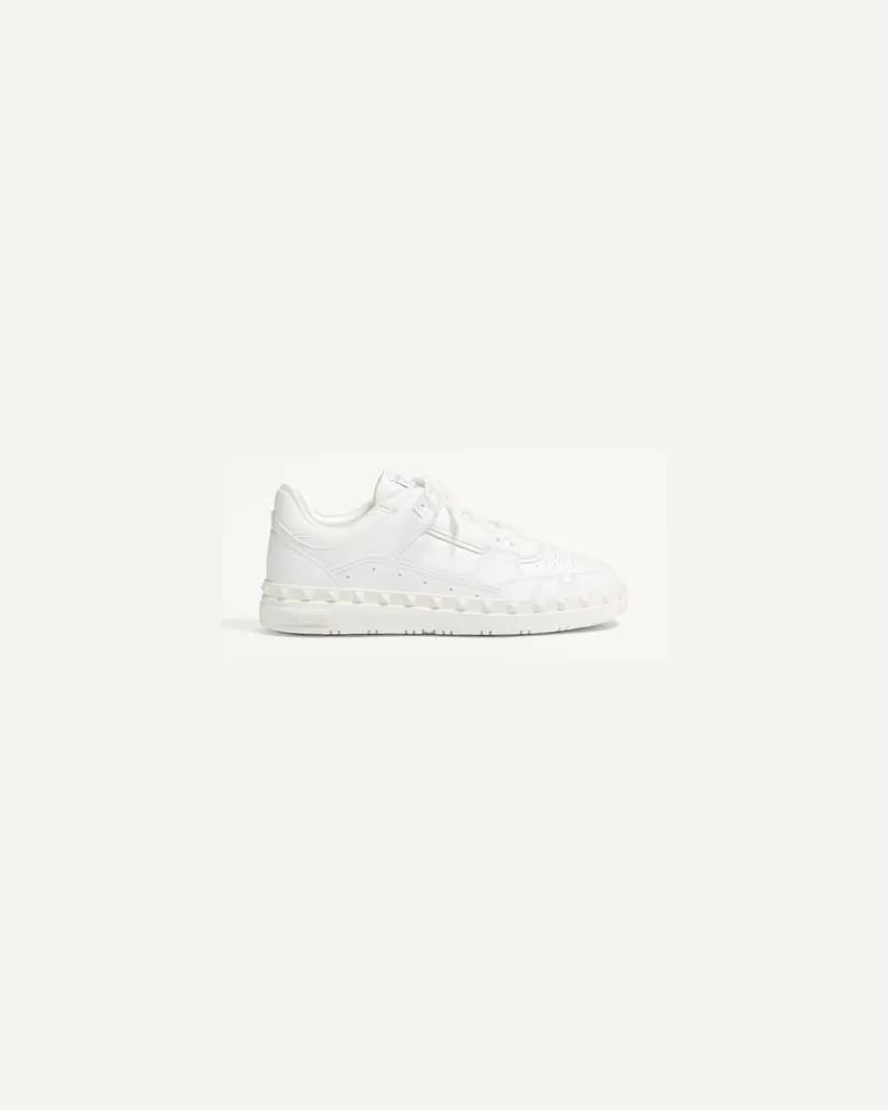 Valentino Garavani Freedots Low-Top Sneaker Aus Kalbsleder Mann WEIß Weiß