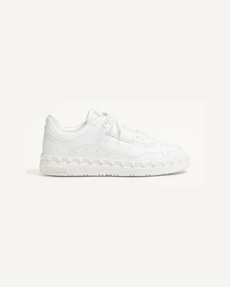 Valentino Garavani Freedots Low-Top Sneaker Aus Kalbsleder Mann WEIß Weiß