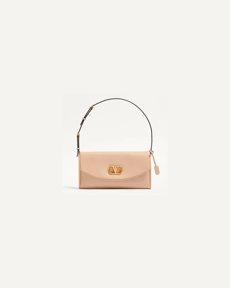 Valentino Garavani Kleine Valentino Garavani DeVain Schultertasche aus Nappaleder Frau ROSE SAND Rose