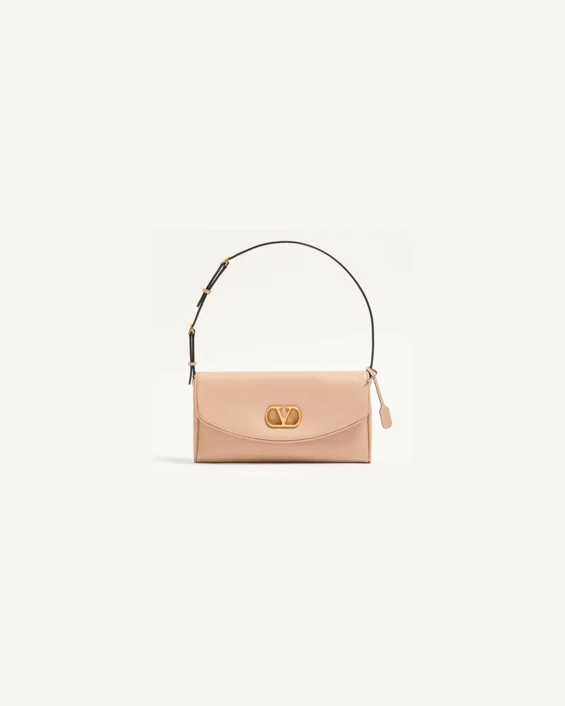 Valentino Garavani Kleine Valentino Garavani DeVain Schultertasche aus Nappaleder Frau ROSE SAND Rose