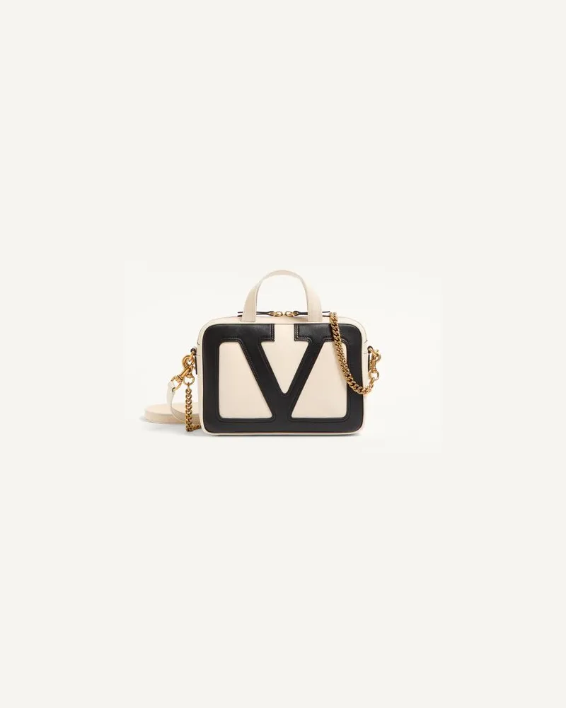 Valentino Garavani Valentino Garavani Viva Superstar Handtasche Aus Nappaleder Frau BUTTER/SCHWARZ Butter